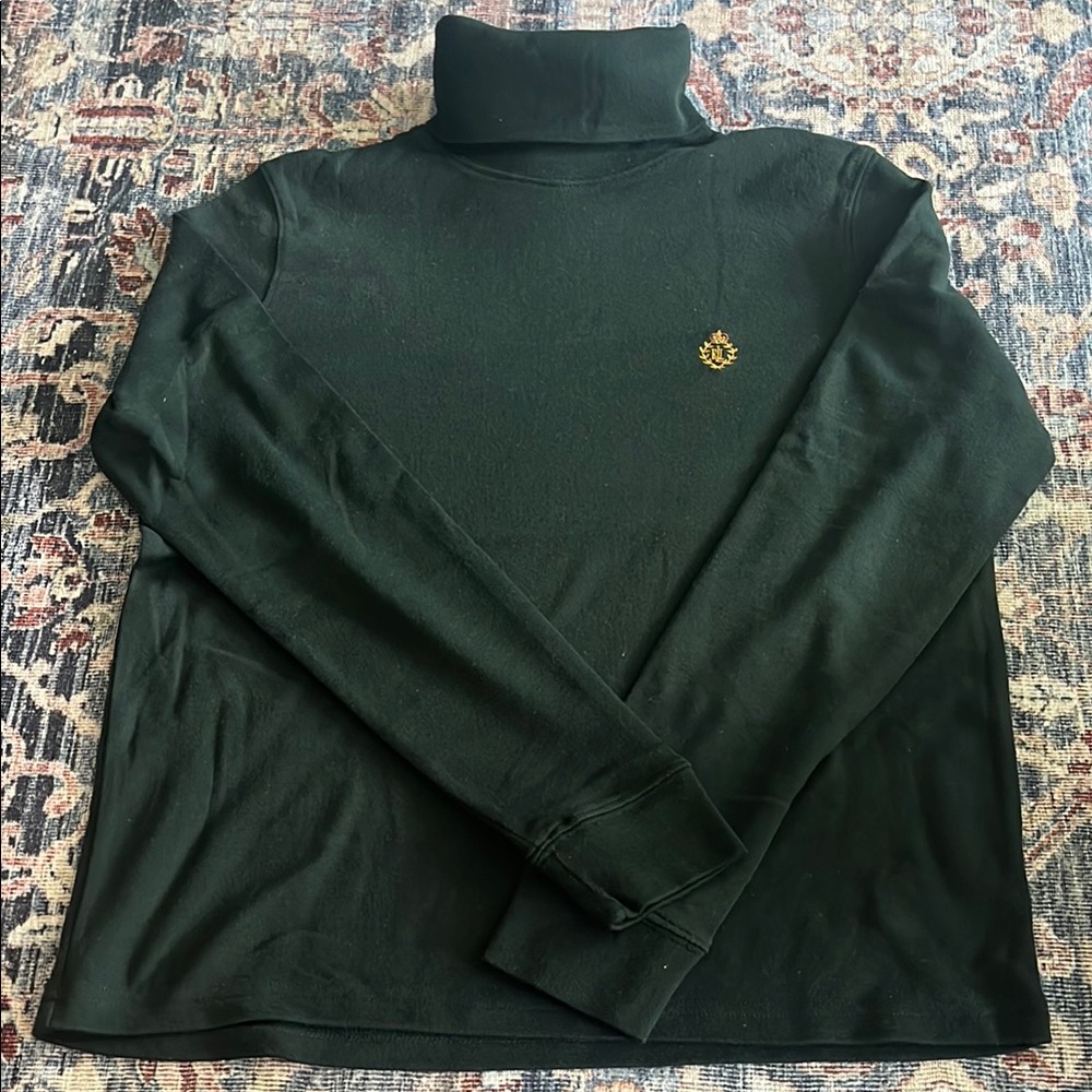Vintage Ralph Lauren Hunter Green  Turtleneck Sweater